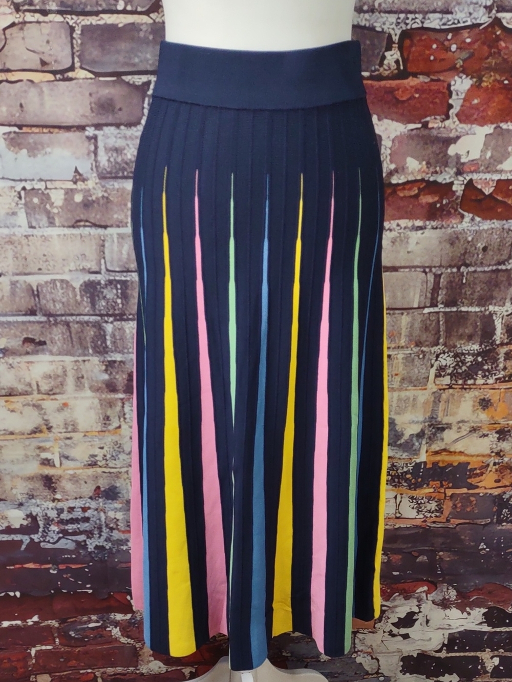 Maeve x Anthropologie Rainbow Pleated Skirt/Dress